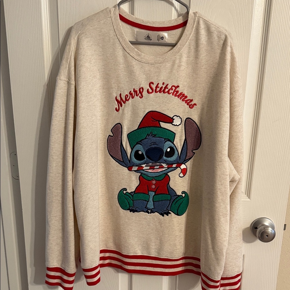 Disney Festive Stitch Cream Sweatshirt